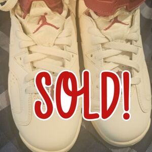 Nike Kids White and Red Sneakers